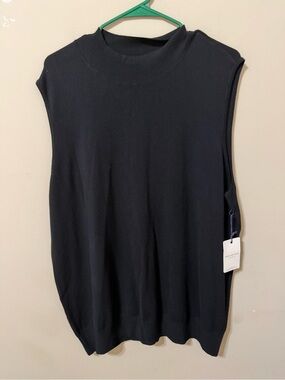 Skies are Blue women’s curve 2x Black Sleeveless Sweater Vest new with tags soft